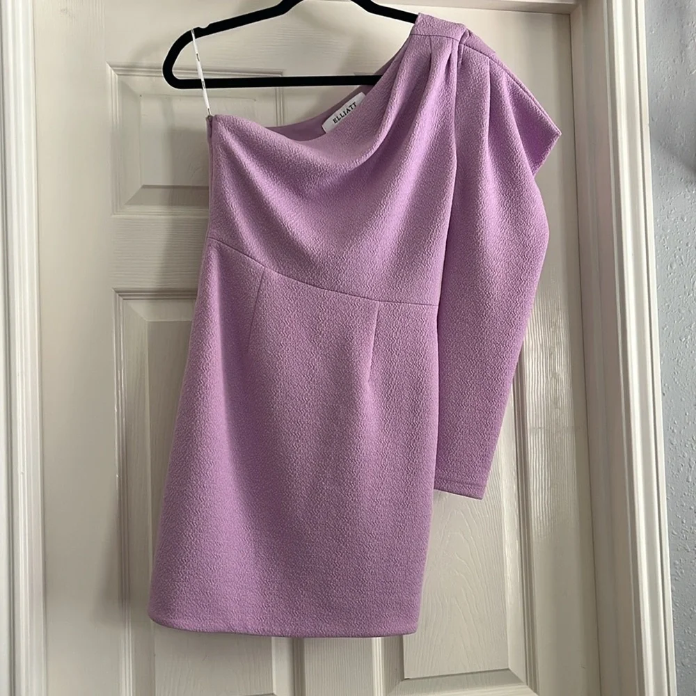 ELLIATT One-Shoulder Lavender Dress